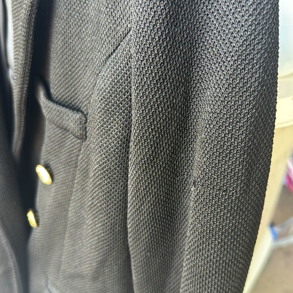 Smythe Black Wool College Blazer Jacket Gold Buttons size 4 nautical - Picture 5 of 6
